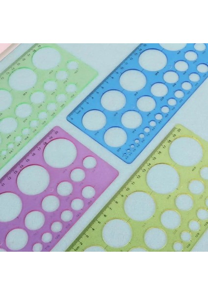 Noenname_null Yüksek Li Lastik Daireler Geometrik Şablon Cetvel Stencil Çizim Aracı Kırtasiye Öğrenci Için (Yurt Dışından) fiyatları