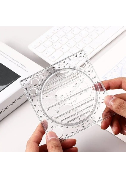 Siyah Stil Çok Fonksiyonlu Çizim Cetveli Springhall Açısı ve Daire Yapımcısı Çizim Geometrik Çizim Şablonu Ölçme Cetveli Çok Amaçlı (Yurt Dışından) fırsatları