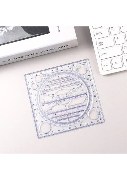 Siyah Stil Çok Fonksiyonlu Çizim Cetveli Springhall Açısı ve Daire Yapımcısı Çizim Geometrik Çizim Şablonu Ölçme Cetveli Çok Amaçlı (Yurt Dışından) indirimleri