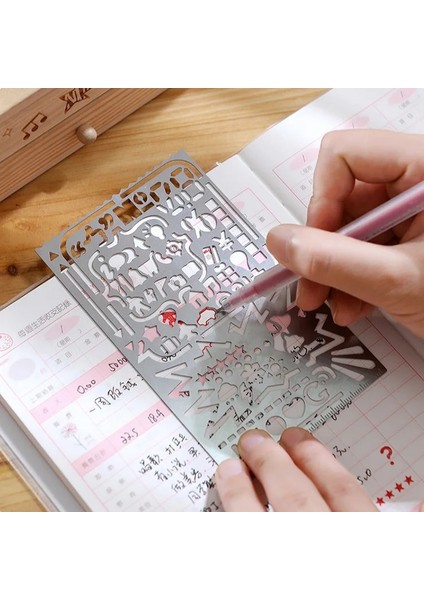 D Tarzı Çok Fonksiyonlu Paslanmaz Çelik Içi Boş Cetvel Kedi Geometrik Şekil Çizim Şablonlar Şablonları Metal Cetvel Diy Aracı Günlüğü Şablonu (Yurt Dışından) fiyatları