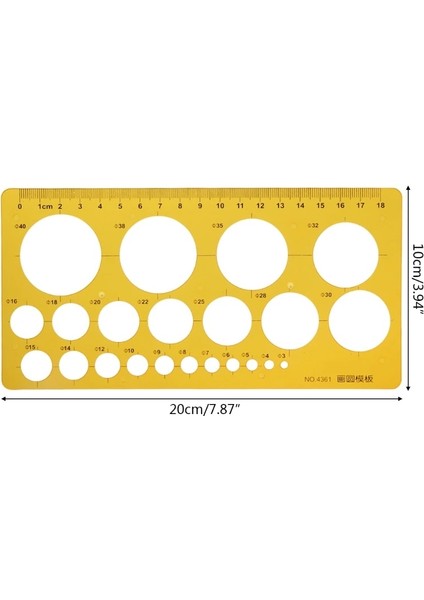 NO.4362 Tarzı K Rercles Geometrik Şablon Cetvel Şablon Çizim Ölçme Aracı Öğrenciler W8ED (Yurt Dışından)