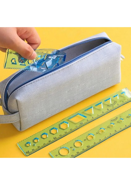 Mavi Stil Et Yumuşak Bükülmüş Serbestçe Ölçüm Cetveli Seti Temizle Ölçekli Delikli Çizim Matematik Geometri 4 Parçalı Cetvel Seti Okul Malzemeleri (Yurt Dışından) fırsatları