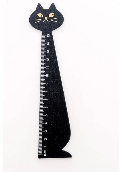 Siyah Stil Kedi Cetvel Kawaii Aksesuarları Sevimli Cetvel Yenilik Kırtasiye Patchwork Cetvel Karikatür Sevimli Çizim Kuralları Seti Okul Malzemeleri (Yurt Dışından)