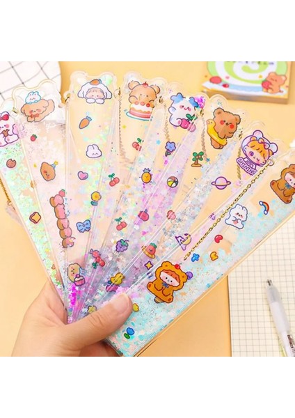 No.8 Tarzı Kawaii Quicksand Bookmark Cetvel Çok Fonksiyonlu Sevimli Ayı Ofis Öğrencileri Kırtasiye Bölme Cetvel Kitap Işaretleyiciler Kolye Cetveller (Yurt Dışından) modelleri