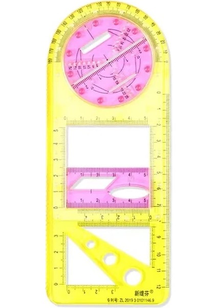 Birincil-4 Stili Çok Fonksiyonlu Geometrik Cetvel Geometrik Çizim Şablonu Okul Öğrenci Ofisi Için Ölçme Aracı Architecturerule (Yurt Dışından)