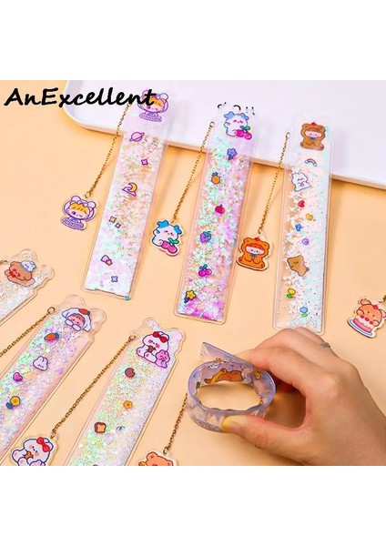 No.2 Tarzı 15 cm Püskül Yağı Quicksand Bookmark Cetvel Çok Fonksiyonlu Diy Çizim Cetveller Çocuklar Öğrenciler Için Ofis Okul Kırtasiye (Yurt Dışından) fırsatları