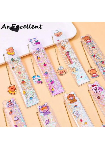 No.2 Tarzı 15 cm Püskül Yağı Quicksand Bookmark Cetvel Çok Fonksiyonlu Diy Çizim Cetveller Çocuklar Öğrenciler Için Ofis Okul Kırtasiye (Yurt Dışından) indirimleri