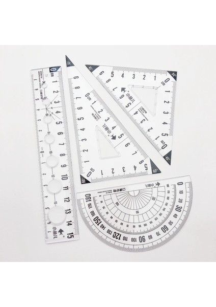 Beyaz Stil Lastic Düz Üçgen Cetvel Seti Iletki Çizim Çizim Okul Ofis Malzemeleri Öğrenci Kırtasiye (Yurt Dışından) modelleri