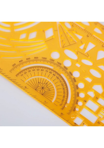 NO.496 Stili Dayanıklı K Reçine Askeri Çizim Şablonu Taslak Cetvel Şablon Ölçme Aracı (Yurt Dışından) fırsatları