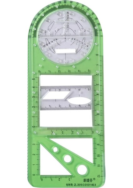 No.7 Tarzı Dönebilen Hızlı Çizim Şablonu Cetvel Sanat Tasarım Inşaat Mimarı Stereo Geometri Elips Çizim Ölçme Ölçeği Cetvel (Yurt Dışından)