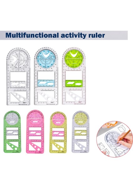 No.7 Tarzı Dönebilen Hızlı Çizim Şablonu Cetvel Sanat Tasarım Inşaat Mimarı Stereo Geometri Elips Çizim Ölçme Ölçeği Cetvel (Yurt Dışından) fırsatları