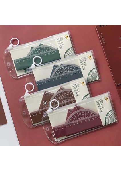 Mavi Stil 4 Paket Üçgen Cetvel Düz Cetveller Iletki Seti Matematik Geometri Cetvel Düz Renk Plastik Ilkokul Öğrencileri Için (Yurt Dışından) fırsatları