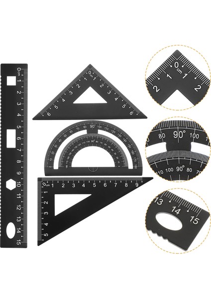 Gümüş Tarzı 1 Takım Metal Gümüş Takım Elbise Alüminyum Gümüş Takım Elbise Çizimi Gümüş Takım Elbise Üçgen Iletki Doğrusal Cetvel Metal Çizim Seti (Yurt Dışından) fırsatları