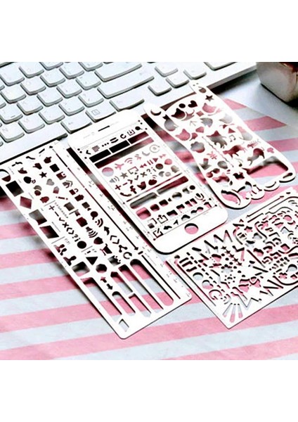 Bordo Tarzı Çelik Cetvel Çok Fonksiyonlu Paslanmaz Çelik Çizim Geometri Öğrencileri Doodle Tasarım Cetvel Sevimli Kırtasiye Okul Malzemeleri (Yurt Dışından)