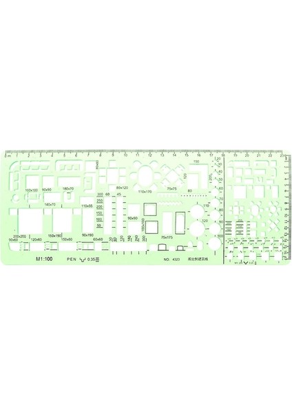 NO.4303 Stili Öğrenci Okul Kırtasiye Pro Için Plastik Geometrik Şablon Cetvel Çizim Araçları (Yurt Dışından) fiyatları