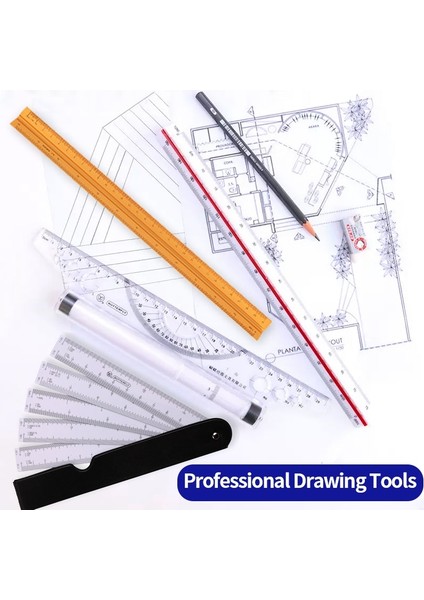 ALTIN-1-500-BÜYÜK Stil cm Metal Üçgen Ölçekli Cetvel Mimari Ölçekli Cetvel Mimarlar Öğrencileri Ressam Mühendisler Için Üçgen Alet (Yurt Dışından) modelleri