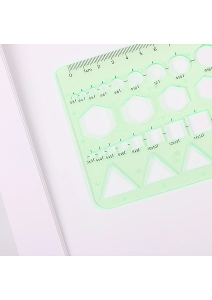 Geometrik Plastik Daireler Kareler Altıgenler Üçgen Şablon Cetvel Çizim Aracı Şablon Cetvel (Yurt Dışından) fiyatları