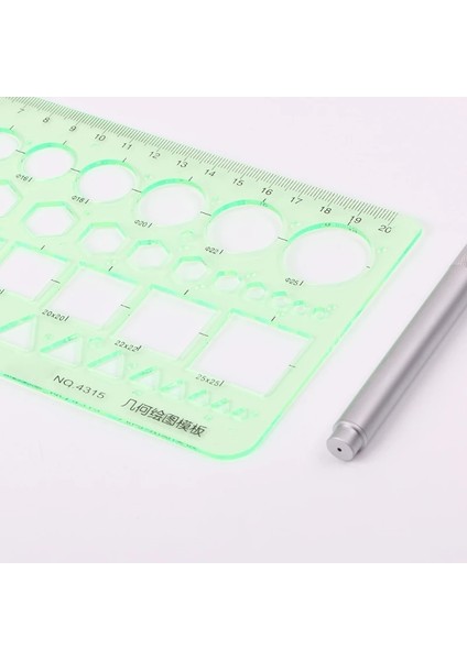 Geometrik Plastik Daireler Kareler Altıgenler Üçgen Şablon Cetvel Çizim Aracı Şablon Cetvel (Yurt Dışından) fırsatları
