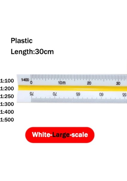 PLASTIK-1-500-BÜYÜK Stil cm Metal Üçgen Ölçekli Cetvel Mimari Ölçekli Cetvel Mimarlar Öğrencileri Ressam Mühendisler Için Üçgen Alet (Yurt Dışından)