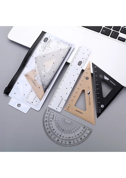 Et Kawaii Yalan Ayı Plastik Düz Üçgen Cetvel Iletki Çizim Tedarik Seti Okul Sanat Sınavı Kırtasiye (Yurt Dışından)