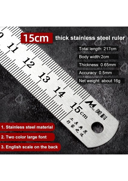 15CM Tarzı Okul Ofis Malzemeleri Ölçme Aracı Santimetre Inç Ölçekli Cetvel Düz Cetvel Aksesuarları Araçları 30 cm Inç (Yurt Dışından)