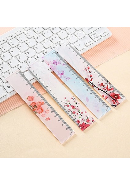 No.2 Tarzı Çiçekler Cetvel Okul Malzemeleri Kawaii Kırtasiye Papeleria Şeffaf Sevimli Kırtasiye Regla Okul Kuralları 15 cm Çizim Aracı (Yurt Dışından) fiyatları