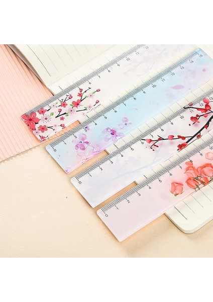 No.2 Tarzı Çiçekler Cetvel Okul Malzemeleri Kawaii Kırtasiye Papeleria Şeffaf Sevimli Kırtasiye Regla Okul Kuralları 15 cm Çizim Aracı (Yurt Dışından) fırsatları