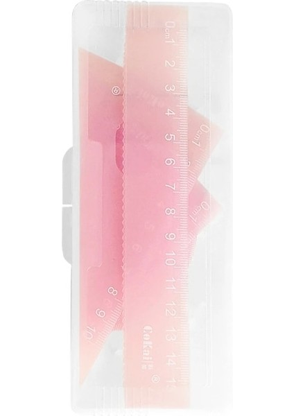 Pembe Tarzı 4 Paket Öğrenciler Matematik Geometri Cetvel Seti Üçgen Cetvel Için Temizle Düz Cetveller Iletki Ilköğretim Okulu Için Jöle Rengi E8BE (Yurt Dışından)
