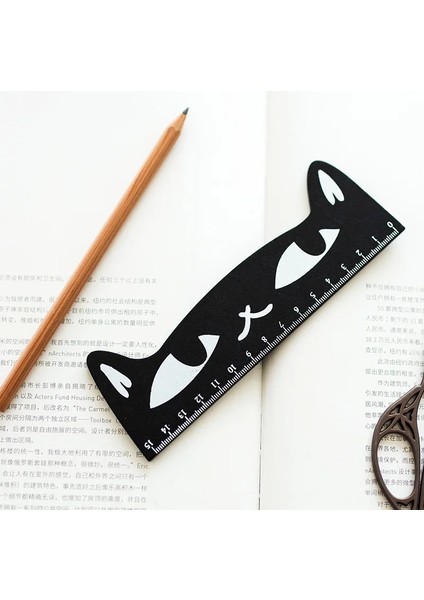 Fensemaomi Stili Lot Sevimli Yaratıcı Kedi Ahşap Cetveller Kawaii Sevimli Kız Çizim Şablon Dantel Dikiş Cetvel Kırtasiye Ofis Okul (Yurt Dışından) fırsatları