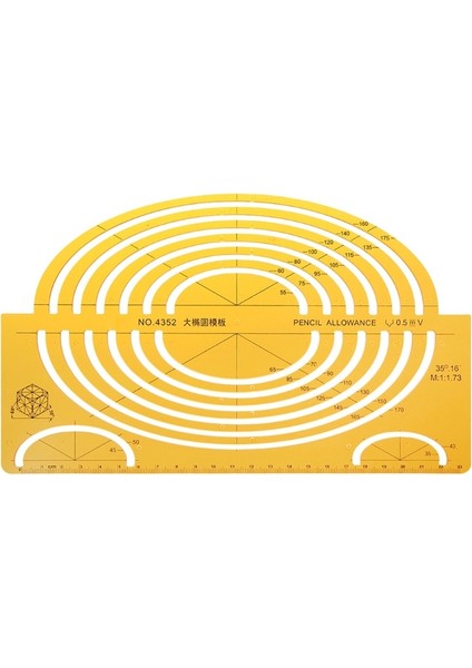 No.98 Tarzı 1 Takım Dayanıklı K Reçine Askeri Çizim Şablonu Ressamlığı Cetvel Stencil Ölçme Aracı Yüksek (Yurt Dışından)