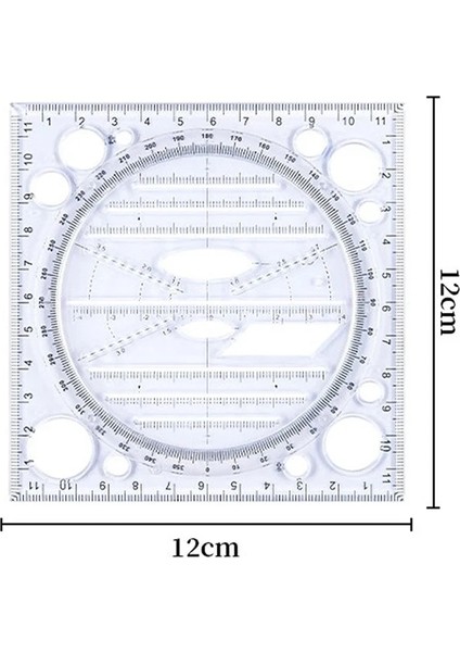 Yeşil Stil 1x Çok Fonksiyonlu Çizim Şablonu Sanat Geometrik Cetvel Çizim Araçları Kırtasiye Öğrencileri Ofis Malzemeleri Ölçüm Terazisi Cetvel (Yurt Dışından)