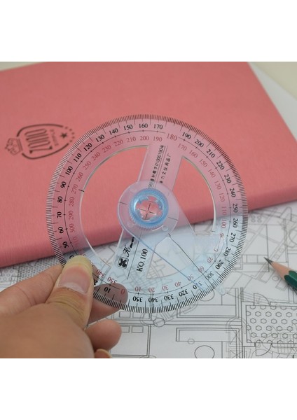 1 Dairesel Dia.10 cm Şeffaf Plast Derece Işaretçi Iletki Cetvel Açısı Okul Ofis Çizim Malzemeleri Iletki (Yurt Dışından) fiyatları