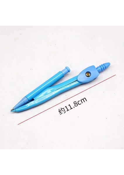 Mavi Stil Yedek Kalem Kurşun Matematik Geometri Daire Çizim Aracı ile Öğrenciler Için Basit Metal Pusulalar (Yurt Dışından)