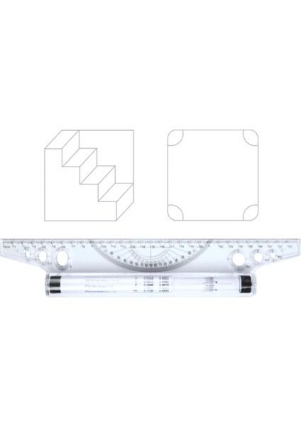 Bir Stil Çok Işlevli Açı Paralel Cetvel Yuvarlanan Itici Öğrenci Tasarım Çizim Makaralı Ayak Chiban Açı Cetvel Dengeleme Ölçeği (Yurt Dışından) fiyatları