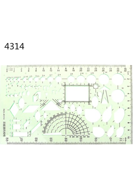 NO.4314 Stili Öğrenci Okul Kırtasiye Pro Için Plastik Geometrik Şablon Cetvel Çizim Araçları (Yurt Dışından)