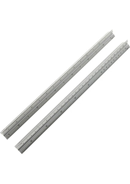 Ölçek Stili 30 cm Alüminyum Metal Üçgen Ölçekli Mimar Mühendis Teknik Cetvel Çizim Araçları Ölçme Cetveli Öğretim Ekipmanları (Yurt Dışından) modelleri