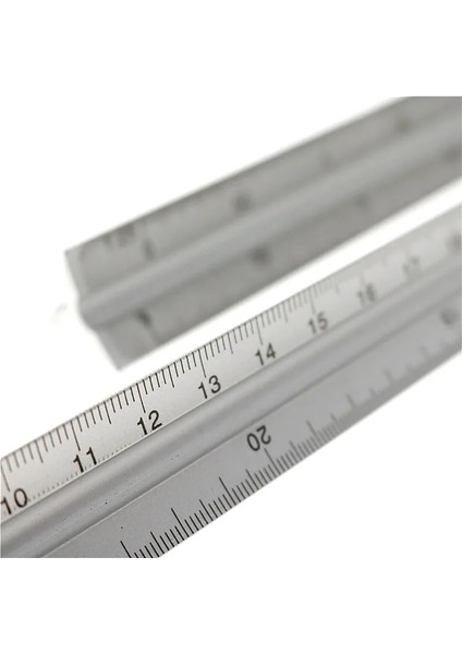 Ölçek Stili 30 cm Alüminyum Metal Üçgen Ölçekli Mimar Mühendis Teknik Cetvel Çizim Araçları Ölçme Cetveli Öğretim Ekipmanları (Yurt Dışından) fırsatları