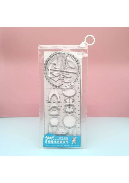 Kırmızı Stil Ilk ve Ortaokul Öğrencileri Için Çok Fonksiyonlu Geometrik Çizim Cetveli Dönebilen Fonksiyonlu Iletki Kırtasiye Seti F (Yurt Dışından)