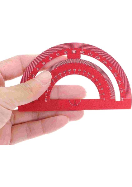 Kırmızı Stil Alüminyum Üçgen Ölçekli Cetvel Seti, Öğrenciler Için 2 Üçgen Çocuk Sabit ve Doğrusal Cetvel Matematik Geometri Aracı Içerir (Yurt Dışından)