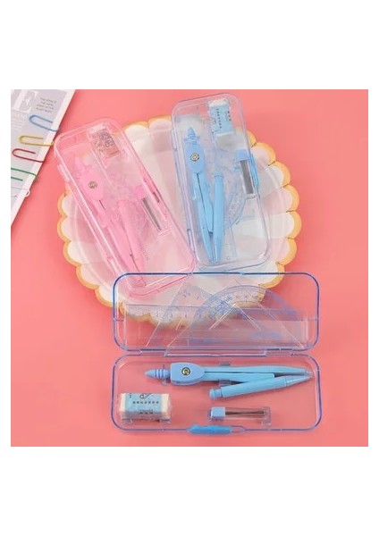 As-1 Stili 7 Parçalı Pergel Seti, Kırtasiye Geometrik Çizim Araçları, Rastgele Renklerde Metal Pergeller (Yurt Dışından) modelleri