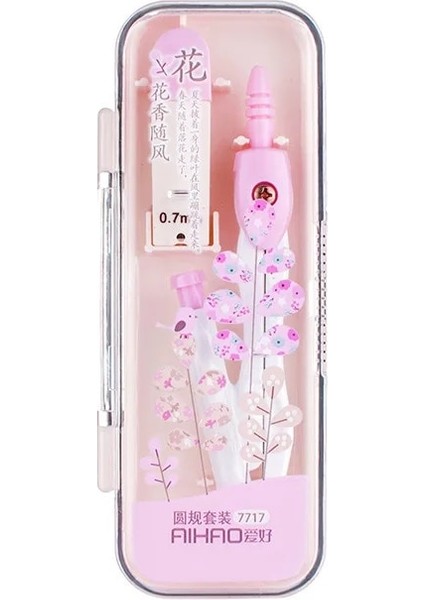 Pembe Tarzı Metal Çizim Pusula Kurşun Dolum ile Matematik Geometri Araçları Daireler Için Okul Malzemeleri Öğrenciler Için Sevimli Kırtasiye Seti (Yurt Dışından)