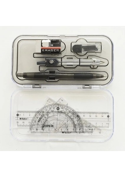 Kırtasiye Sekiz Parçalı Takım Elbise, Pusula, Üçgen Cetvel, Cetvel, Kalem, Lastik, Iletki, Öğrenciler Için Boyama Araçları (Yurt Dışından)