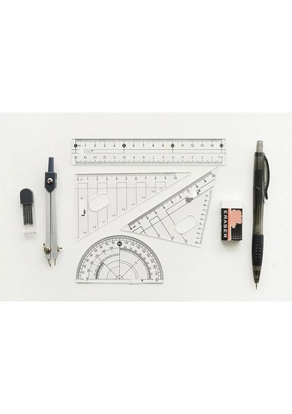 Kırtasiye Sekiz Parçalı Takım Elbise, Pusula, Üçgen Cetvel, Cetvel, Kalem, Lastik, Iletki, Öğrenciler Için Boyama Araçları (Yurt Dışından) fiyatları