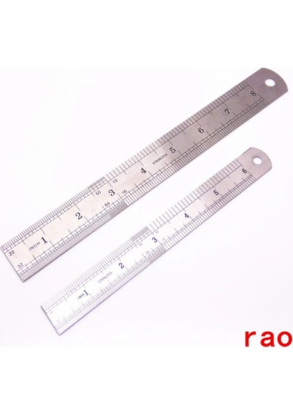 15CM Tarzı You cm Paslanmaz Çelik Metal Düz Cetvel Cetvel Aracı Hassas Çift Taraflı Ölçme Aracı Ofis Kırtasiye (Yurt Dışından)
