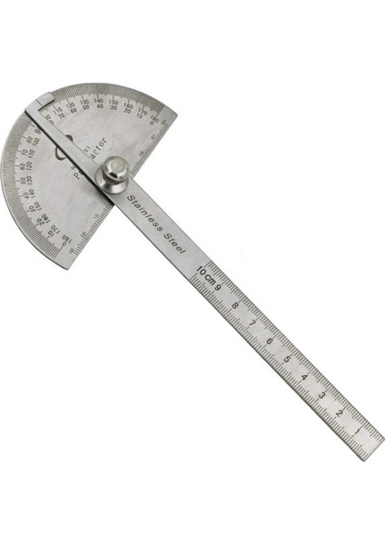 Paslanmaz Iletki Yuvarlak Kafa Açı Bulucu Zanaatkar Kural Cetvel Mat Aracı Profesyonel Derece Iletki 10 cm (Yurt Dışından) fiyatları