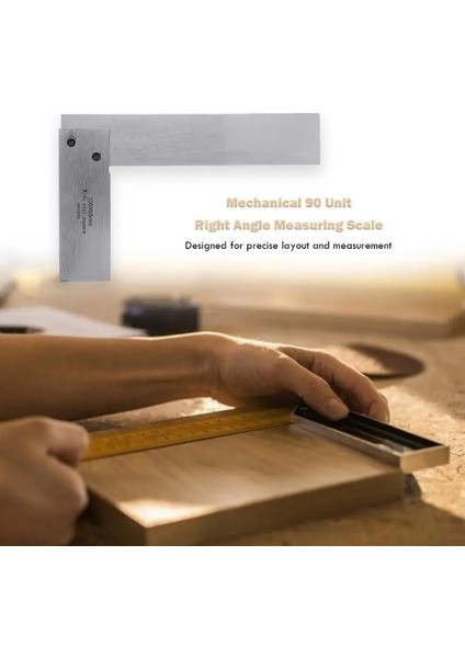 100X63MM Tarzı Mühendis Hassas Ölçümü Için Mat Kare 90 Derece Dik Açı Cetveli (Yurt Dışından)