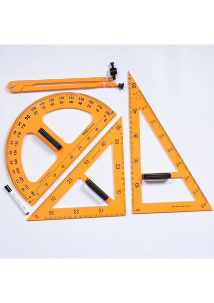 No.8 Tarzı Et Çok Işlevli Öğretim Cetvel Seti Üçgen Pusulalar Iletki Ölçüm Cetveli Matematik Sanat Yeni (Yurt Dışından)