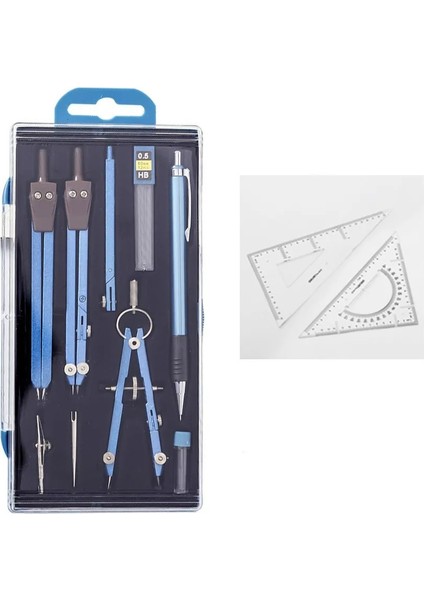 Mavi Stil Öğrenciler Için Iki Matematik Aracı Pratik Çiziciler Sivil Elbiseli Pusula ile Çizime Özel Basit Kalem Çekirdeği (Yurt Dışından) modelleri