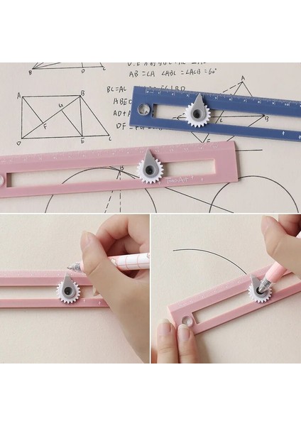 Mavi Stil Sevimli Pusulalar Cetvel Renk Çok Fonksiyonlu Çizim Daire Aracı Cetvel Profesyonel Dıy Geometrik Çizim Aracı Okul Ofis 15 cm (Yurt Dışından)