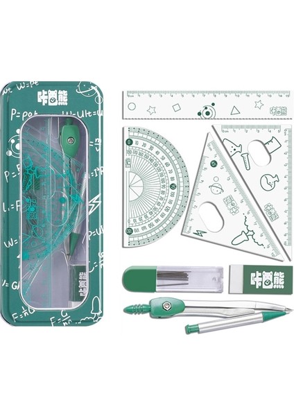 5AC605779-PK Stili Cetvelli Matematik Geometri Seti Iletki Pusula Silgi Yedekleri ve Metal Kutu Taslak ve Çizim Için Okul Malzemeleri (Yurt Dışından) modelleri